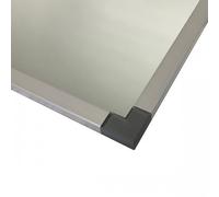 Embouts d'angle pour profil miroir - 1 paire - argent Atrius