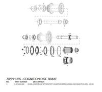 Embouts d'axe de roue avant Zipp Cognition DB 15x100 Noir