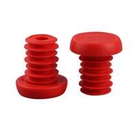 Embouts De Barre En Plastique,1 Paire,Bouchons De Guidon,Anti-Vibration,Couleur Vive,Solide,Résistant À L'usure,Pour Vélos De Montagne - Type Rouge