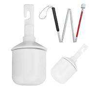 Embouts de bâton d'aveugle - Coussinets de rechange - Style crochet - Accessoire pour bâtons de marche aveugles et malvoyants - Blanc