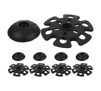 Embouts de Bâtons de Randonnée en Caoutchouc, Noir, 16 MM | Protège-embouts pour Bâtons de Randonnée, Montage Rapide et Retrait Facile, Compatibilité Large