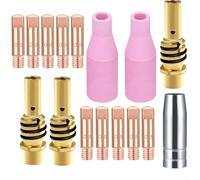 Embouts de buse de soudage MIG/MAG - Kit de buses de soudage et d'embouts de contact pour 15AK MB15 - Compatible avec les torches Metabo, GYS
