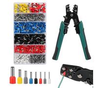 Embouts de Cablage, 1200 Pièces Cosses de Embouts de Câbles Isolés Set | 0,5 à 16 mm², Connecteur Electriques, Coffret d'Assortiment avec Pince Sertir, Convient à la Réparation du Câblage Electrique