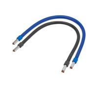 Embouts de cablage pré isolé - Connecteur électrique - Set De Cables De Connexion Avec Embout Sertie Bleu Noir H07Vk 10 mm ² 0,26M - Debflex - 707741