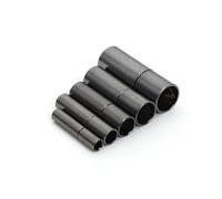 Embouts de Corde Lot de 5 embouts cordon en cuir robustes 1, mm, 2, 3, 4, 6, fermoirs for la fabrication bracelets et bijoux(5Set Gunmetal Clasp,5Set Inner Dia 4.0mm)