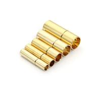 Embouts de Corde Lot de 5 embouts cordon en cuir robustes 1, mm, 2, 3, 4, 6, fermoirs for la fabrication bracelets et bijoux(5Set Gold Clasps,5Set Inner Dia 2.5mm)
