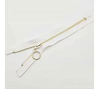 Embouts de cordon Zipcords, Tête de fermeture éclair en alliage, extrémité fermée, couture, accessoires vêtement, extracteur d'outils bricolage, 1 pièce(White,20cm)