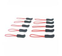 Embouts de cordon Zipcords, Tirettes de rechange for fermeture éclair, 10 pièces, fixateurs, extracteur cordon, veste coulissante, sac à dos(Red)