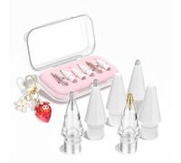 Embouts de crayon de rechange pour Apple Pencil Pro, embouts de stylo améliorés pour Apple 2e et 1ère génération, embouts métalliques pour accessoires iPad avec étui, stylet iPad Pro avec joli