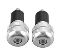 Embouts de guidon de moto, 2 pièces, 7/8 pouces, 22mm, universels, pour guidon de moto, contrepoids, curseur de prise(Silver)