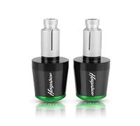 Embouts De Guidon De Moto Bouchons De Poignées De Guidon De Poids Bouchons Anti-Vibration Silder Pour Suzuki HAYABUSA 1999-2022 2021 2020 2019(Black-green)