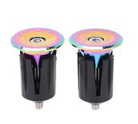 Embouts de guidon de vélo de montagne gonflables et réglables en alliage d'aluminium plaqué coloré, 2 pièces