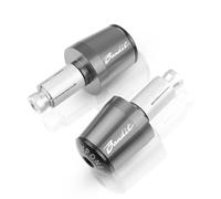 Embouts de Guidon Moto 7/8 "22 MM Guidon Poignées Guidon Embout pour Suzuki GSF 250 600 600S 650 650S 650N 1200 1250 Bandit 650S(Grey)