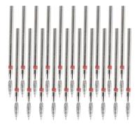 Embouts de Lime à Ongles Diamant Flamme 20 Pièces Argenté pour Manucure