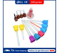 Embouts de mélange dentaire, matériaux d'impression, Tubes de couleur jetables en caoutchouc de Silicone, pour laboratoire de prothèses dentaires, 50 pièces/lot 50 pièces - Pour le ciment