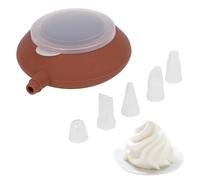 Embouts de passepoil, moule en silicone pour macaron, moule à pâtisserie, kit de cuisson pour macaron avec 5 embouts de buse, grande décoration de pâtisserie, crème, gâteau, outil