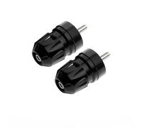 Embouts de poignées de Moto, Poids d'extrémité de Guidon, Embouts Anti-Chute, Bouchons de Guidon pour NS125LA RX125 NS125D, Rouge (Noir)