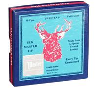 Embouts de queue de billard Tweeten Elk Master 13 mm en cuir souple, bo te de 50