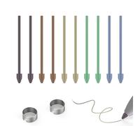 Embouts de rechange colorés en plastique/métal pour Samsung Galaxy Tab S10/S9/S8/S7/S6 Series S, stylo pour téléphone portable S25/S24/S23/S22 Ultra S, pointes + clip + boîte de rangement (10 couleurs