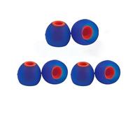 Embouts de rechange en silicone compatibles avec les écouteurs filaires JBL T110BT T115BT T120BT T180A T280A T380A, doux, antidérapant, confortable et durable, bleu, L (3 paires)