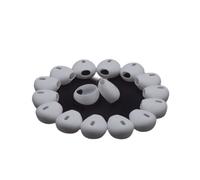 Embouts de rechange en silicone pour écouteurs de 15 à 16 mm, 10 paires Blanc