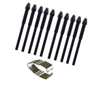 Embouts de rechange pour stylet de tablette avec clip, paquet de | Fourniture de remplacement de 10 pièces, clip de retrait inclus, changements de pointe sans outils séparés