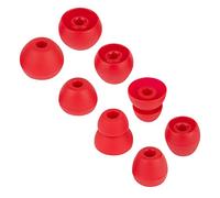 Embouts de rechange rouges en silicone compatibles avec les écouteurs sans fil Powerbeats Pro Beats, 3 paires d'embouts et 1 paire à double bride (4 paires)