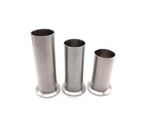 Embouts de serrage longs en acier inoxydable 304 et 316, embouts de soudage 50/60/100 mm, raccords de tubes à souder, joints de tuyaux à soudure automatique(OD38xT1.5mm,LENGTH 100MM_SS316L)