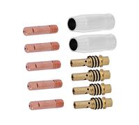 Embouts de Soudage MIG 11 Pièces 15AK Embouts de de Torche de Soudage Buse de Soudage Accessoires de Consommables de Soudeur MIG avec Buses et Porte-embout