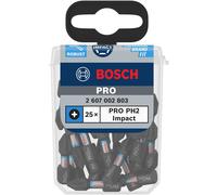 Embouts De Tournevis À Chocs Bosch 2607002803 PH2 (Paquet De 25)
