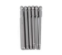 Embouts de tournevis à tête hexagonale 6pcs 100 mm de long H2.5 H3 H4 H5 H6 H8 Embout de tournevis magnétique 1/4 "tige hexagonale