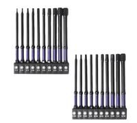 Embouts de tournevis dans un support magnétique de dix pièces d'une longueur uniforme de cent millimètres chacun (B)