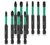 Embouts De Tournevis Magnétique, Jeu De 10 Foret Embout Tige Hexagonale S2 1/4 Phosphide Noir Embouts Longs Torx 70mm Pour Tournevis, Perceuse, Visseuse électrique
