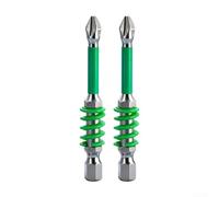 Embouts de tournevis magnétiques, tête cruciforme antidérapante PH2 en alliage d'acier avec mécanisme à ressort d'éjection rapide pour perceuse électrique outils électriques (65 mm)