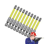 Embouts de tournevis Phillips,embout de tournevis magnétique Phillips - Jeu d'embouts de tournevis à percussion 10 pièces avec embouts antidérapants - Outils électriques, accessoires de perceuse pour