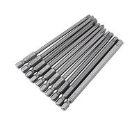 Embouts de Vissage Magnétiques Antidérapage Set de 10Pcs 100mm 1/4" Tête Phillips/Fendue/Torx pour Tournevis Électrique