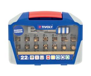 Embouts de vissage torsion Diamant Tivoly - Coffret 22 pièces