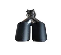 Embouts D'Échappement 1 Embout Droit En Fibre Carbone Et Acier Inoxydable À Double Embout De Longueur Égale Pour Tuyau D'échappement D'Échappement(60MM IN 89MM OUT)