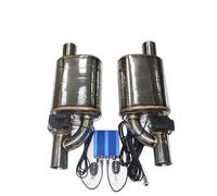 Embouts D'éChappement 1 Paire 2 Pièces Kit Tuyau D'échappement Contrôle Valve Électrique D'échappement Silencieux D'angle Valve Réglable En Acier Inoxydable Universel Extrémités de tuyau pour auto(B 7