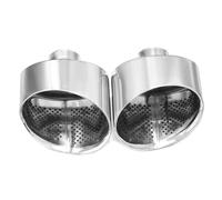 Embouts D'Échappement 1 Paire De Tuyaux D'échappement Voiture Pour Jaguar XJ/XJL Embout Silencieux Ovale En Acier Inoxydable(Argent)