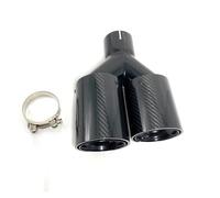 Embouts D'Échappement 1 Paire D'embouts De Silencieux À Double Sortie En Acier Inoxydable Noir, Embouts D'échappement Universels Pour BMW Série D'Échappement(51MM IN 105MM OUT)