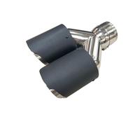 Embouts D'Échappement 1 Paire D'embouts D'échappement Doubles Style Y Embouts Silencieux Universels En Acier Inoxydable Argenté Double Tuyau D'échappement D'Échappement(60mm in-114mm out)