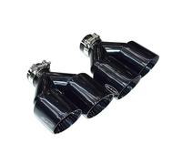 Embouts D'échappement 1 Paire Tuyaux D'échappement Mats Acier Inoxydable 89 Mm 101Mm Embout Silencieux Noir Buse(IN 64 OUT 101MM E)