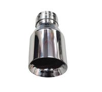 Embouts D'Échappement 1 Pièce 304 Argent Acier Inoxydable Silencieux D'échappement Tuyau Fin Biseauté Bord Sortie Universel Tuyau D'échappement D'Échappement(48MM IN 76MM OUT)