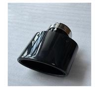 Embouts D'éChappement 1 Pièce Ovale Brillant En Fiber Carbone Noir En Acier Inoxydable Modification Tuyau D'échappement Embouts Tuyau D'échappement Silencieux enjoliveur d'échappement(ID 51MM-OD 150MM