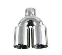 Embouts D'échappement 2.5 ''IN 3.5'' Double Embouts D'échappement En Acier Inoxydable Auto Voiture Silencieux Tuyau De Queue Incliné Style Droit(EM20115aStraight cut)