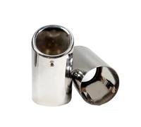 Embouts D'Échappement 2 Pièces/ensemble Pour VW Pour PASSAT 7.6 Cm/2.99in Couvercles De Tuyaux De Silencieux D'échappement Voiture En Acier Inoxydable D'Échappement(Silver-8.9cm)