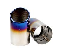 Embouts D'Échappement 2 Pièces/ensemble Pour VW Pour PASSAT 7.6 Cm/2.99in Couvercles De Tuyaux De Silencieux D'échappement Voiture En Acier Inoxydable D'Échappement(Toasted Blue-9.5cm)