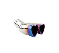 Embouts D'échappement Colorés Silencieux Tuyau Arrière Double Épaissi Sortie En Forme De Coeur Voiture Tube d'échappement(Bluheart W660)