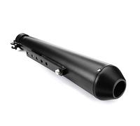 Embouts D'échappement De Moto Tuyau D'échappement Moto avec Support Coulissant Noir Mat Argent Système D'échappement Silencieux Pointe Universelle Tuyau De Silencieux D'échappement